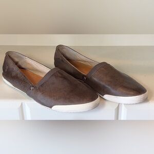 Frye Brown Leather Slip-On Flats